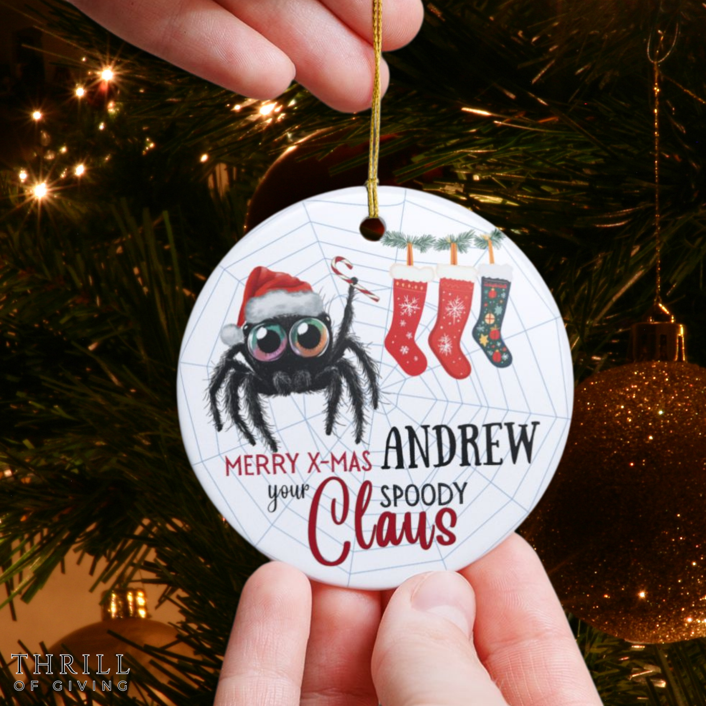 Personalized Spider Ornament