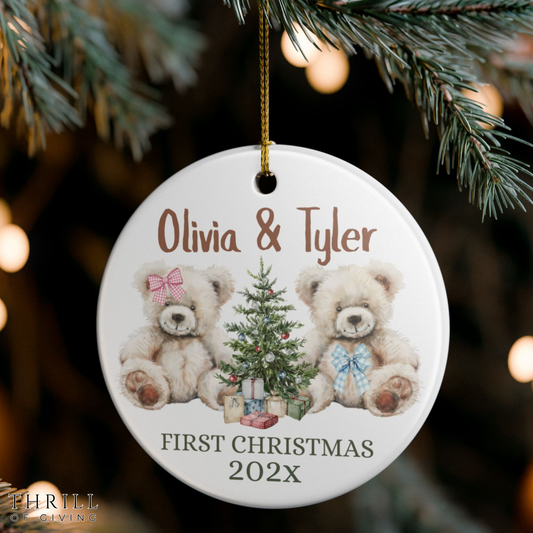Personalized Baby Twins Ornament