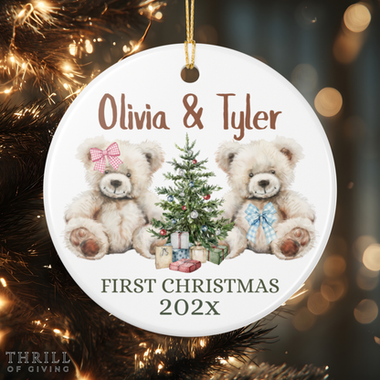 Personalized Baby Twins Ornament