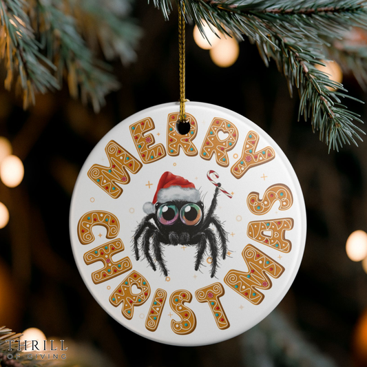 Gingerbread Christmas Spider Ornament