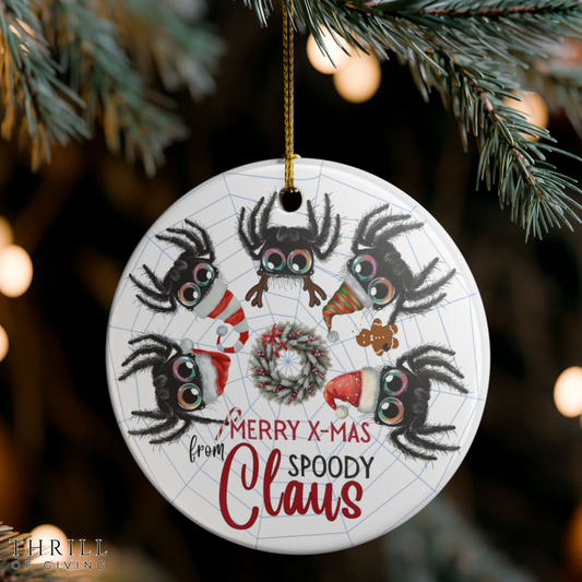 Merry Christmas Spider Ornament