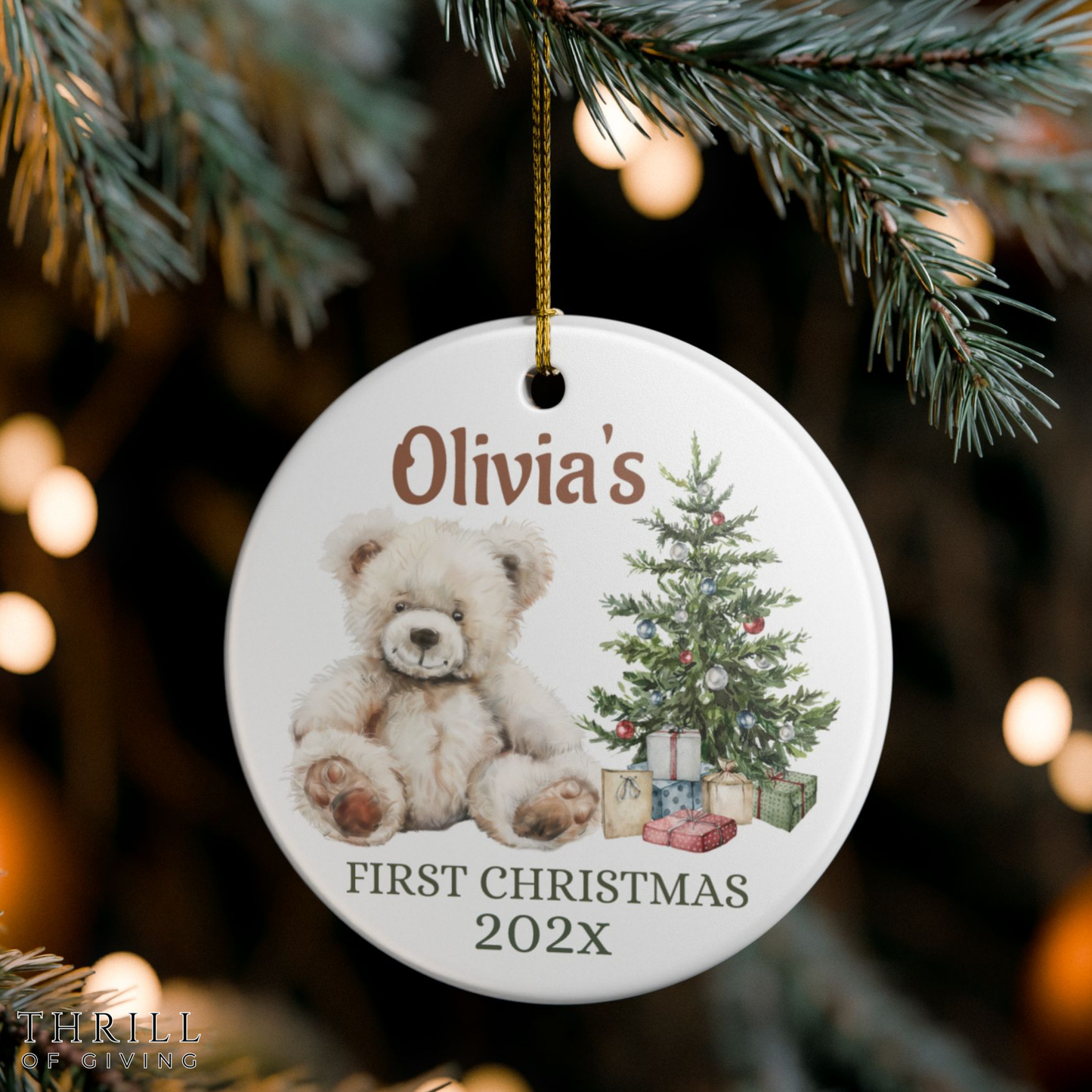 Custom Baby's First Christmas Ornament