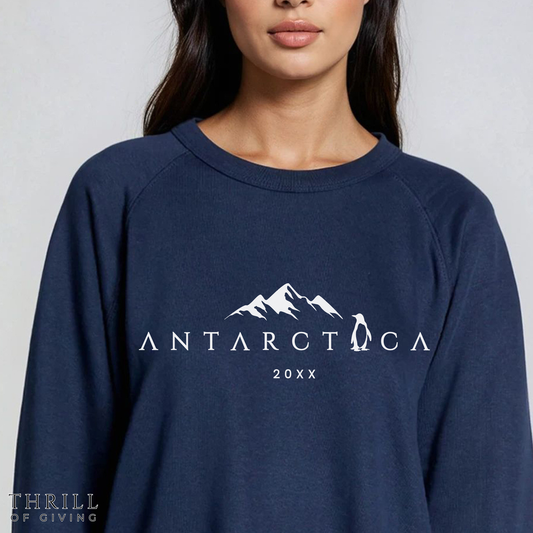 Antarctica Crewneck sweatshirt - French Terry with Raglan sleeve style