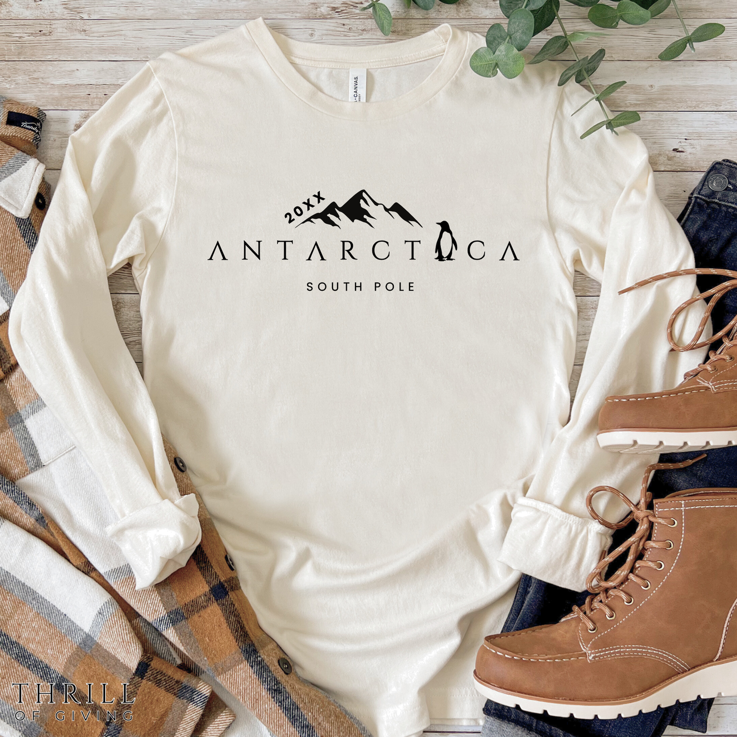Antarctica Long Sleeve Tee: Custom Year