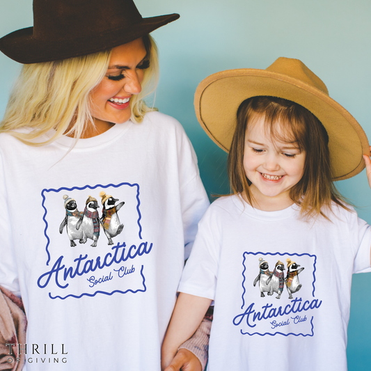 Antarctica Penguin Social Club Tee
