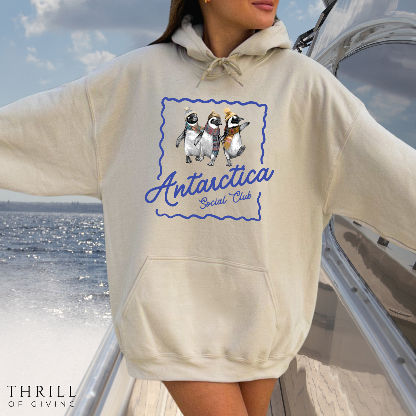 Antarctica Penguin Social Club Hoodie