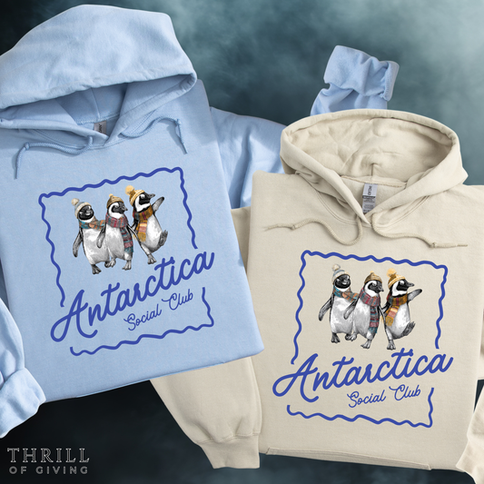 Antarctica Penguin Social Club Hoodie