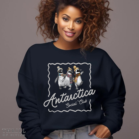 Antarctica Penguin Social Club Crewneck