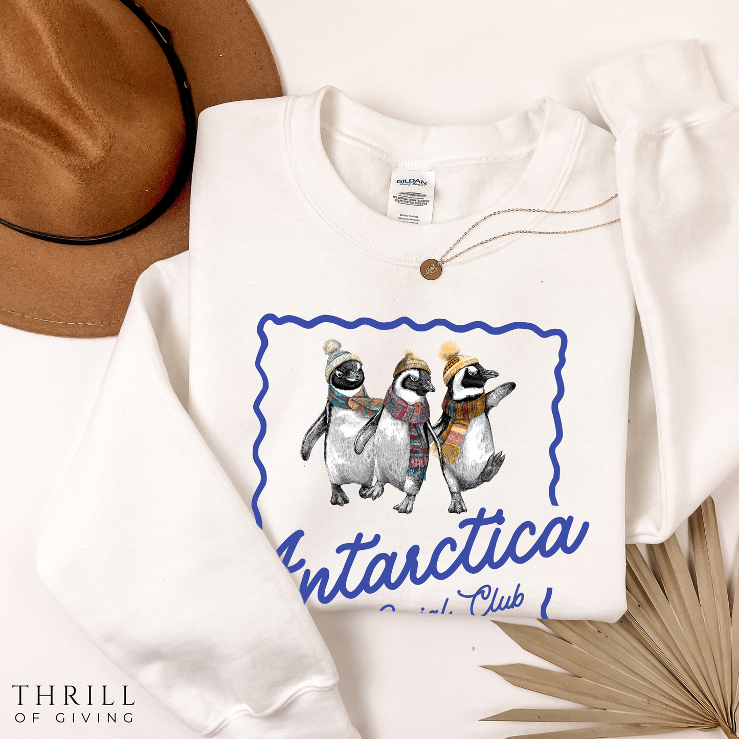 Antarctica Penguin Social Club Crewneck