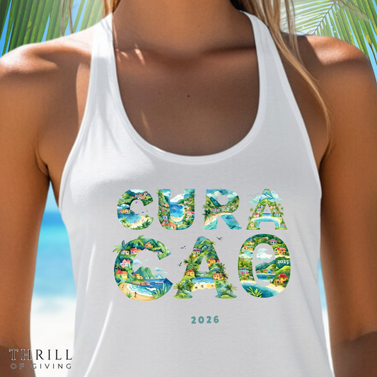 Curacao Tropical Racerback Tank Top