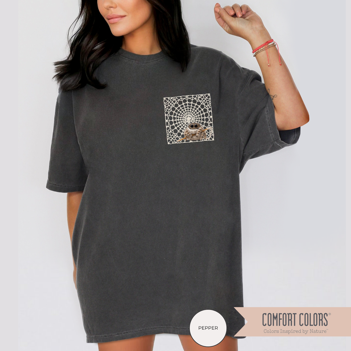 Knitting Jumping Spider T-shirt