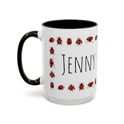 Ladybug Mug - Custom Name Coffee Mug