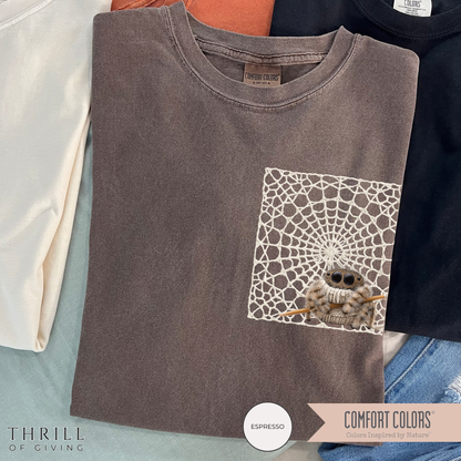 Knitting Jumping Spider T-shirt