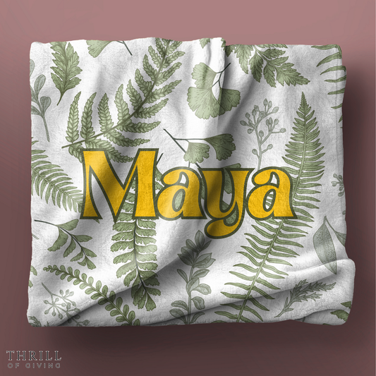 Personalized Woodland Baby Blanket
