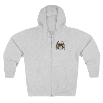 Jumping Spider Zip Hoodie - Spiders & Coffee