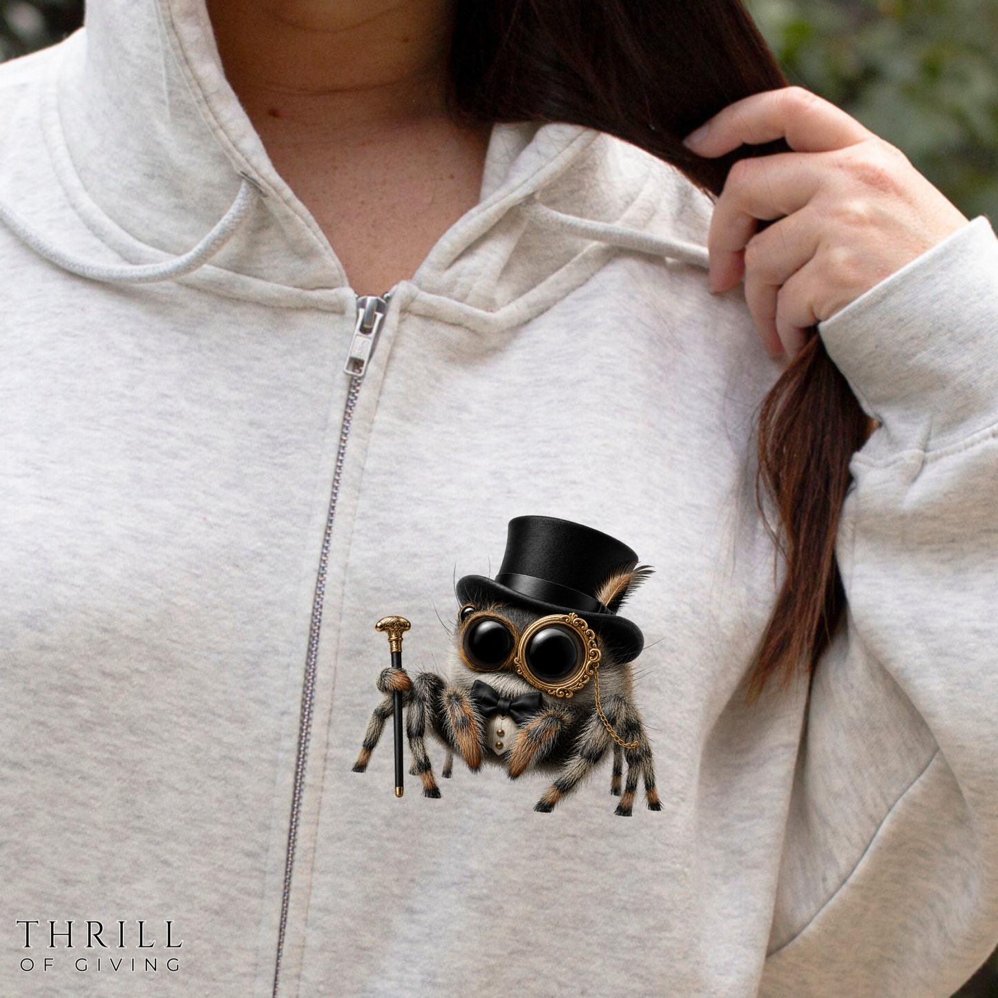 Jumping Spider Zippy Hoodie - Back to 1930's