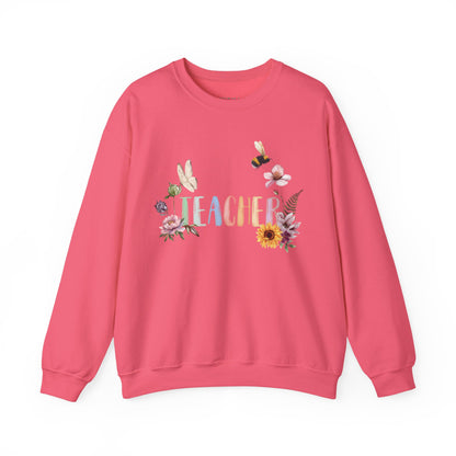 Wildflower Watercolor Teacher Sweatshirt