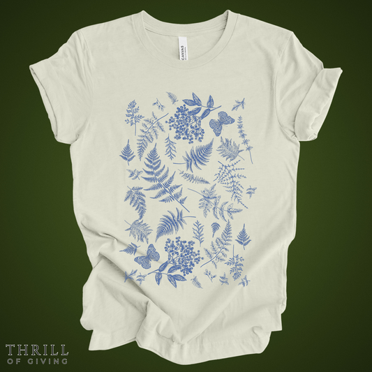 Vintage Botanical Screenprint style Tee