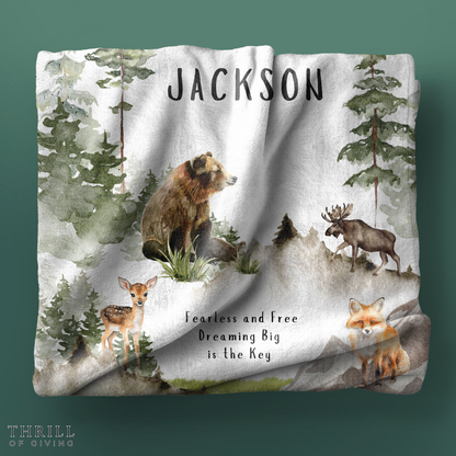 Magical Forest Personalized Blanket