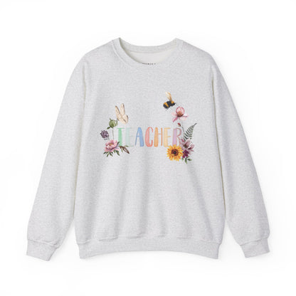 Wildflower Watercolor Teacher Sweatshirt