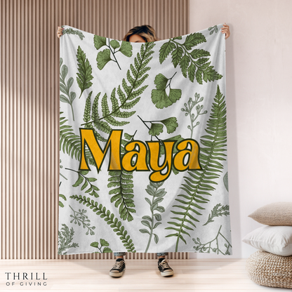 Personalized Woodland Baby Blanket