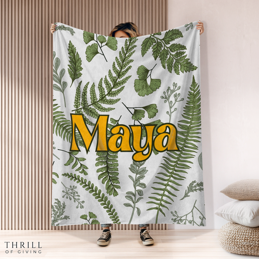Personalized Woodland Baby Blanket