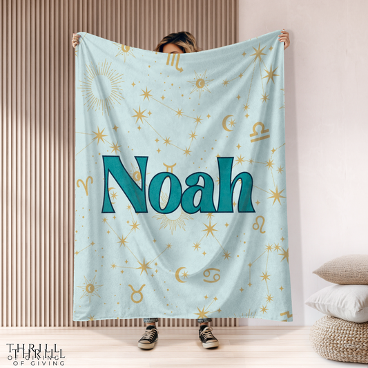 Celestial Baby Boy Blanket