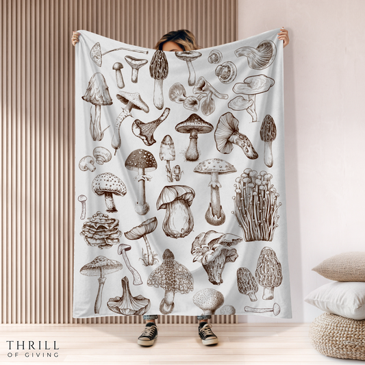 Vintage Mushroom Blanket
