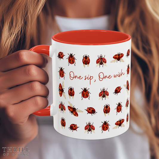 Ladybug Mug - One Sip, One Wish