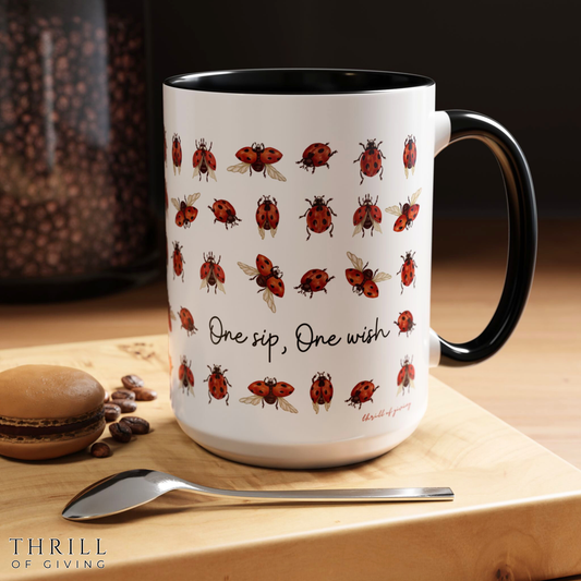 Ladybug Mug - One Sip, One Wish