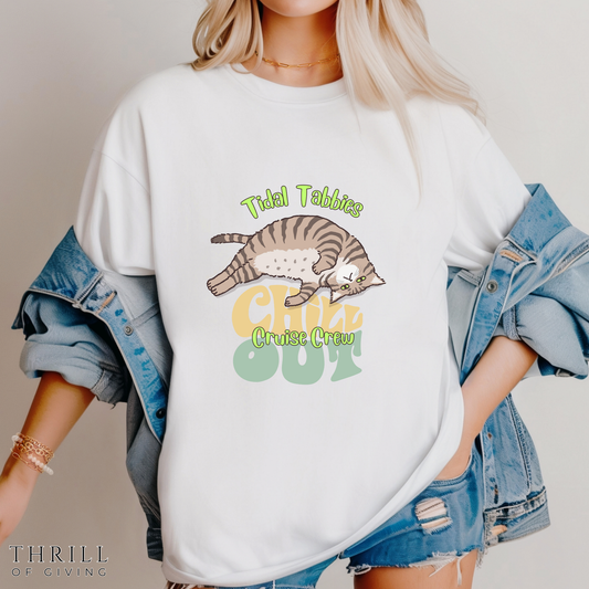 Funny Tidal Tabbies Cruise Crew T-shirt