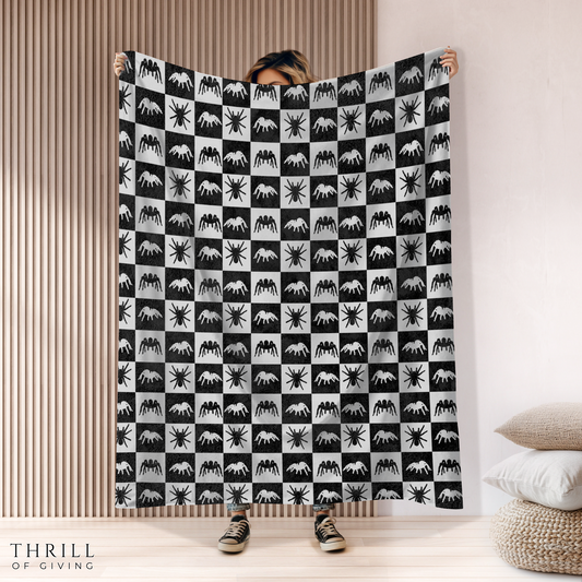 Spider Checkered Blanket