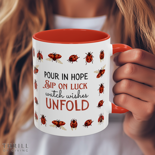 Ladybug Mug - Motivational Tea cup