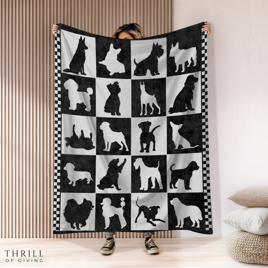 Dog Checkered Blanket