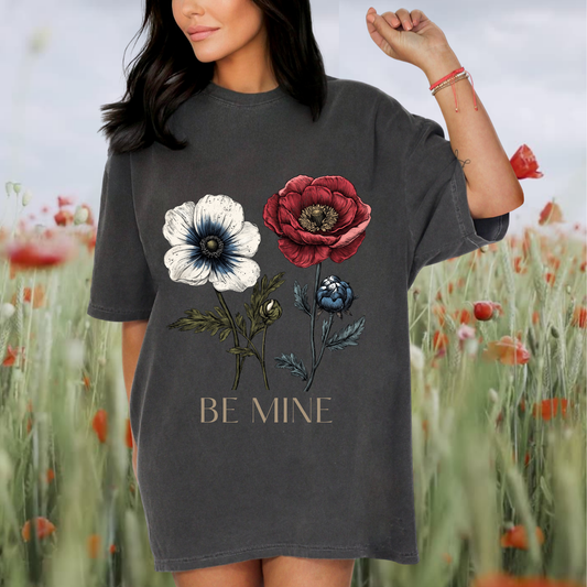 Vintage Floral Be Mine T-shirt