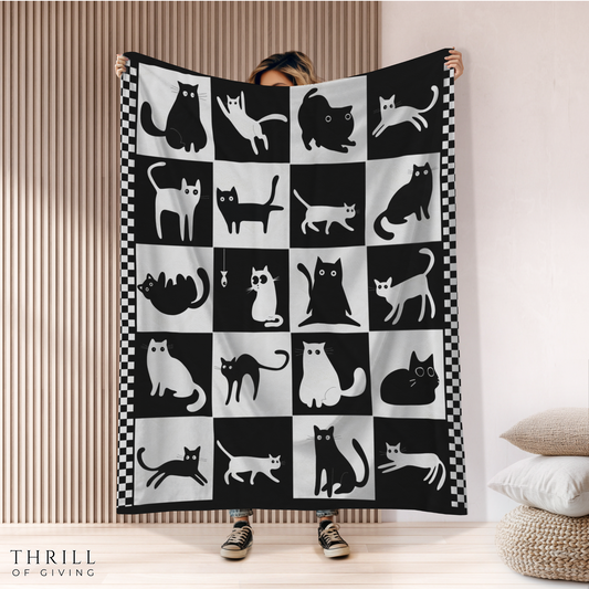 Checkered Cat Blanket