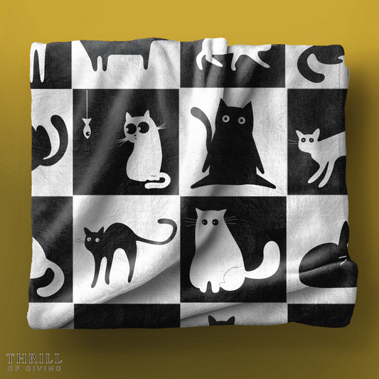 Checkered Cat Blanket