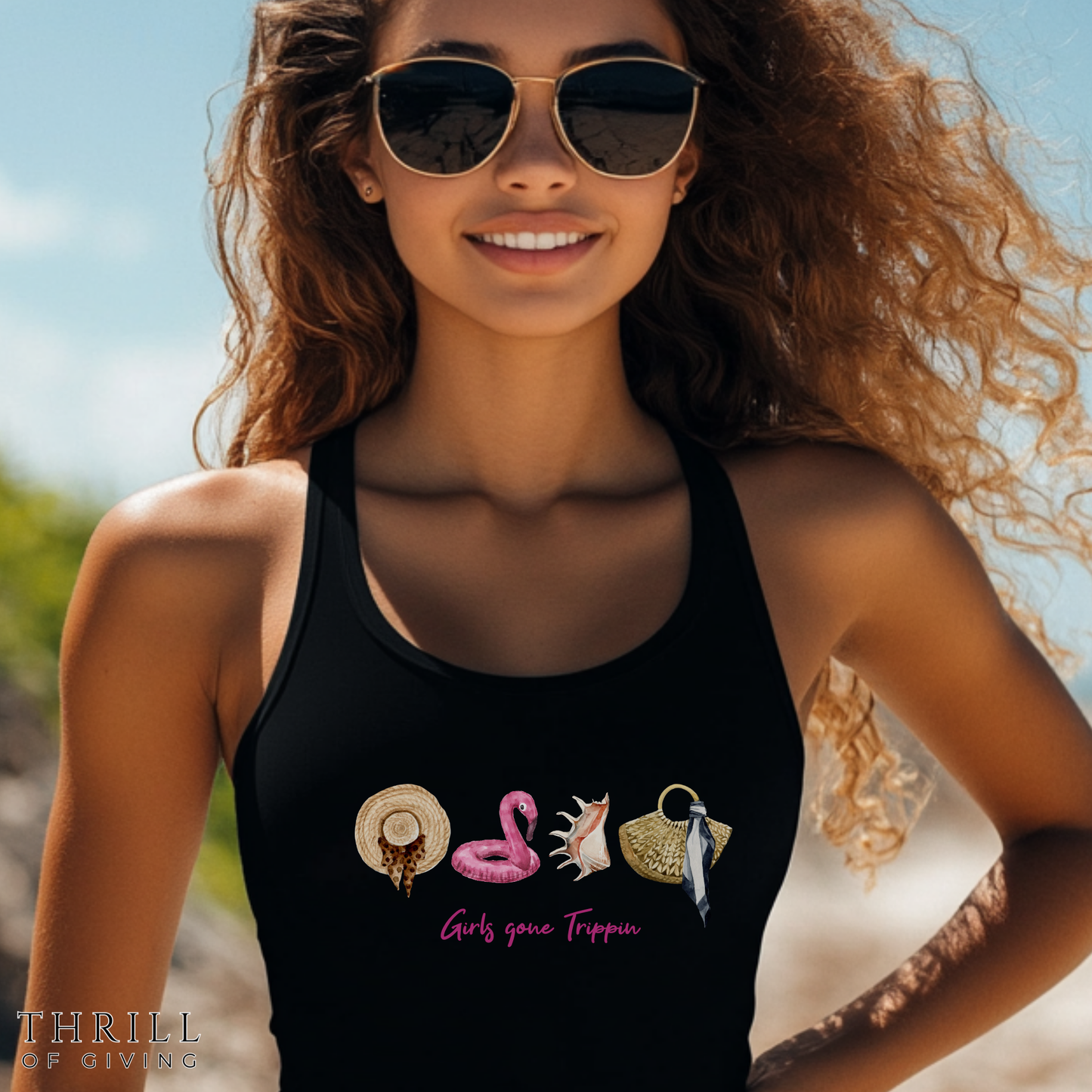 Girls Gone Trippin Racerback Tank Top