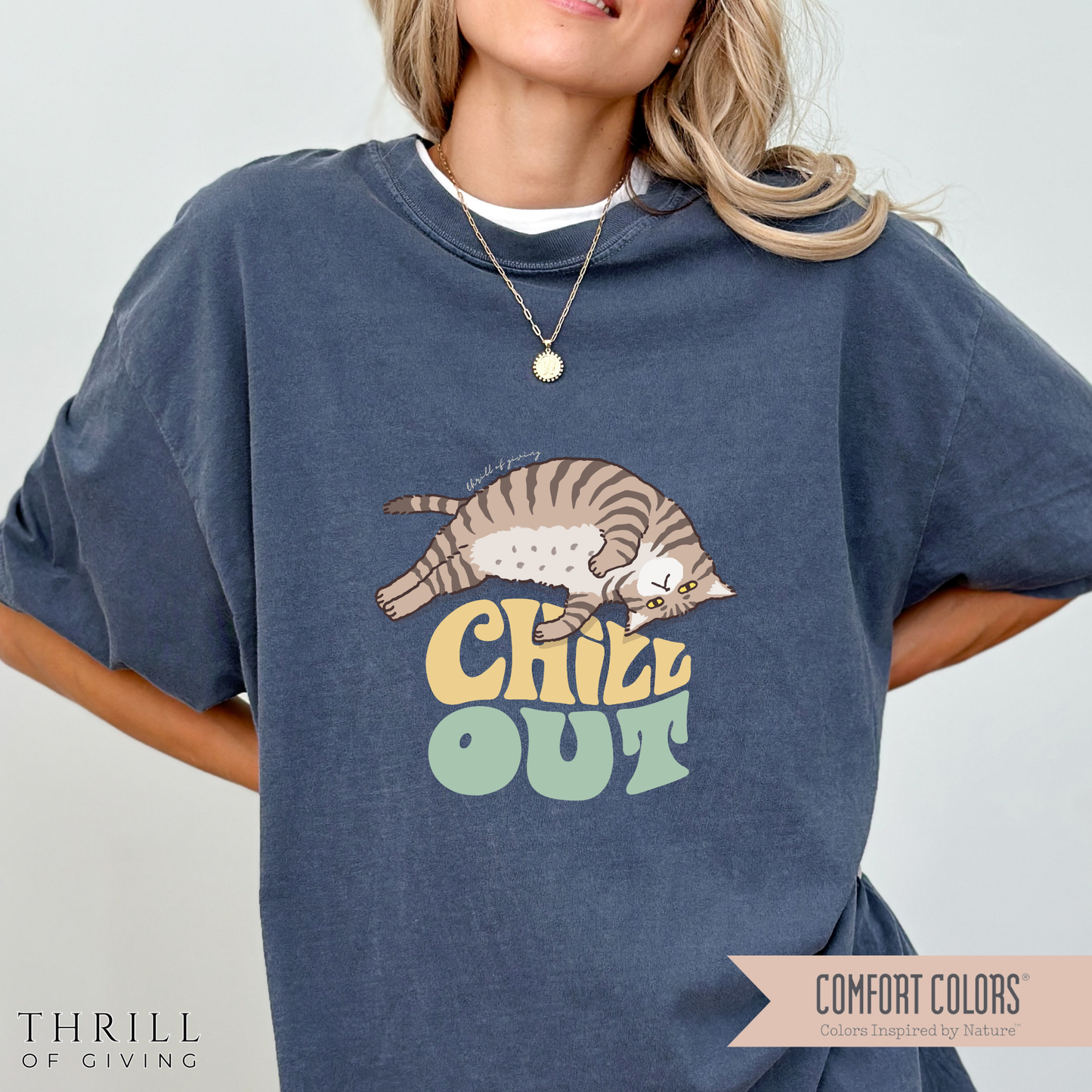 Funny Chill Out Cat T-shirt