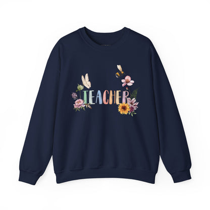Wildflower Watercolor Teacher Sweatshirt