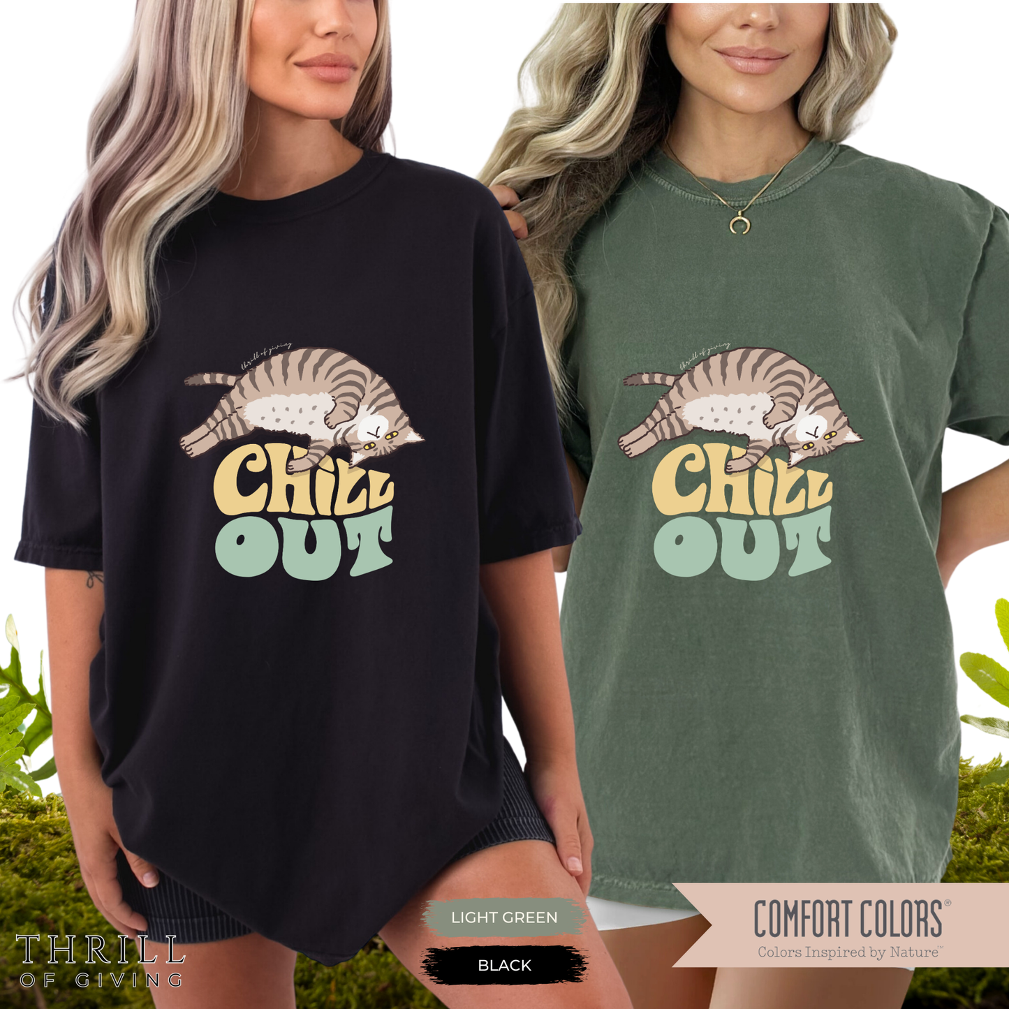 Funny Chill Out Cat T-shirt