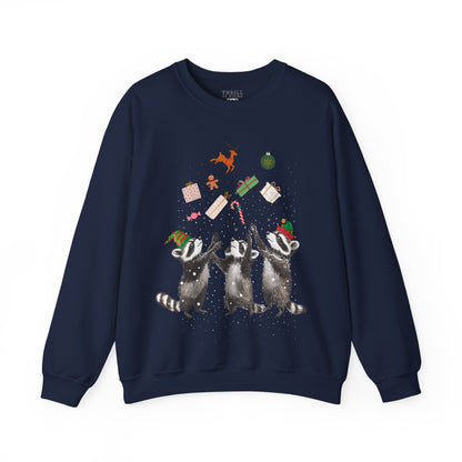 Elf Raccoon Holiday Sweatshirt