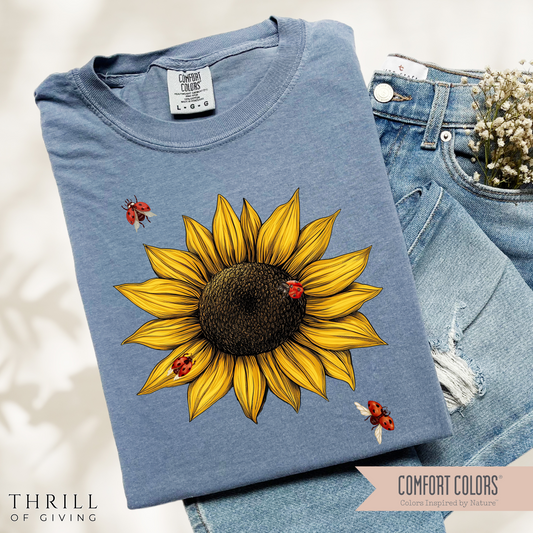 Sunflower & Ladybugs T-shirt