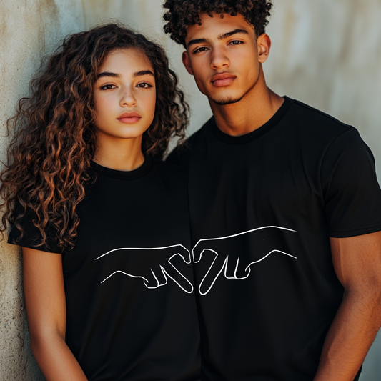 Gen-Z Half Heart Hands Shirt [right]