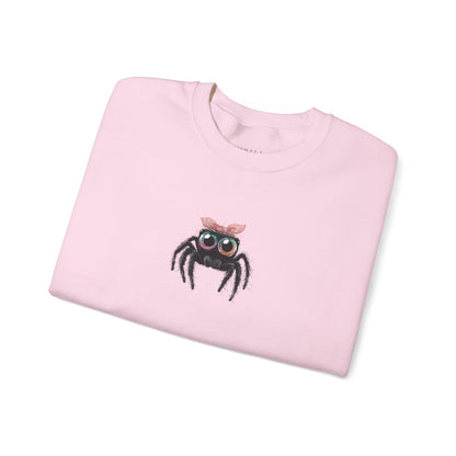 Pink Bow Jumping Spider Sweatshirt