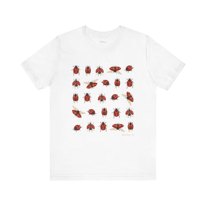 Cute LadyBug Grid T-shirt