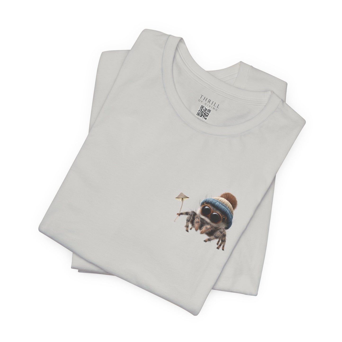 Magic Mushroom Adventures - Beanie Hat Jumping Spider T-Shirt