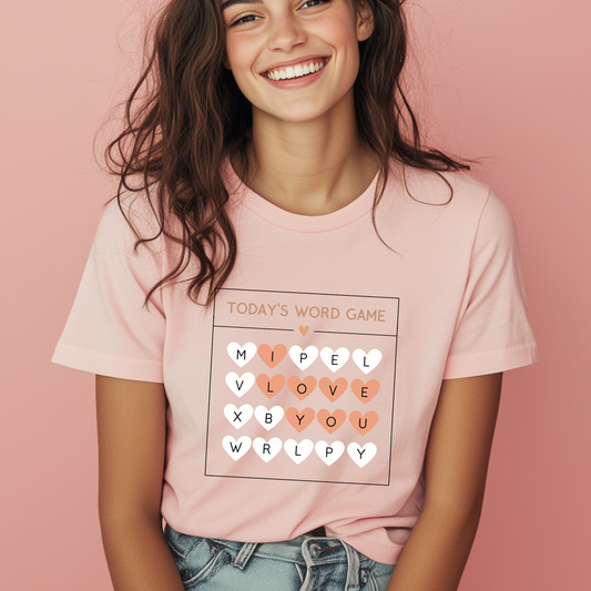 I LOVE YOU word game t-shirt