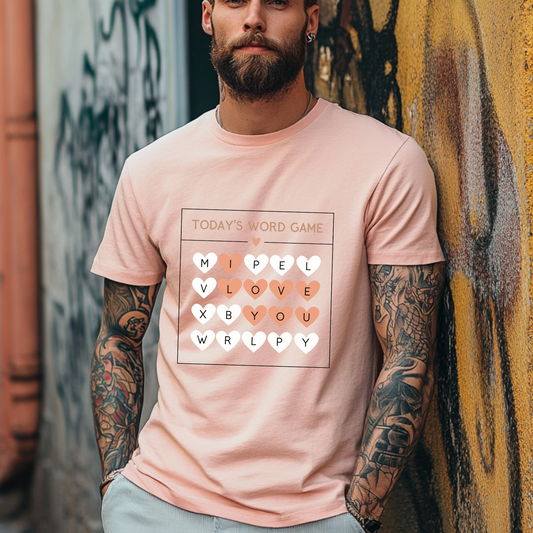 I LOVE YOU word game t-shirt