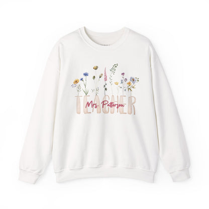 Watercolor Teacher Sweatshirt - Personalized
